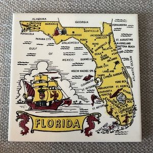 Vintage Soriano Ceramics Decorative Florida Tile